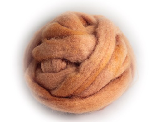Barvená ovčí vlna - tělová (100g)