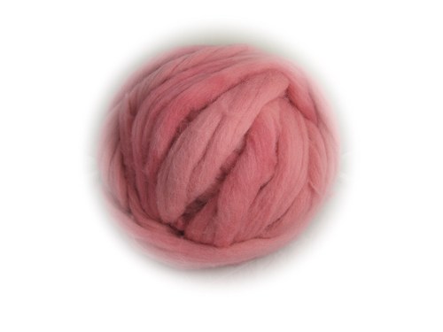 Barvená ovčí vlna - růžová světlá (100g)