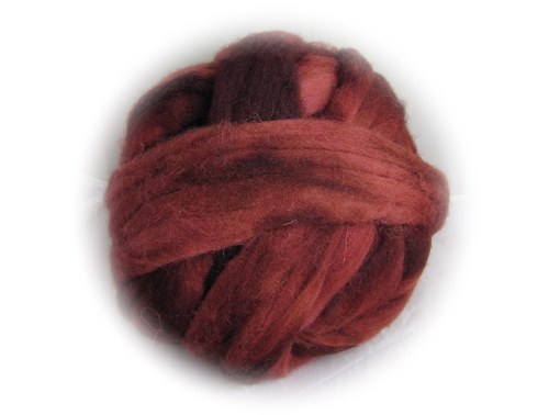Barvená ovčí vlna - hnědá (100g)