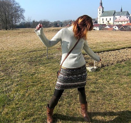 Pletená sukně — foto 1