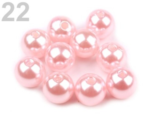 Korálky plast 10mm-22ks