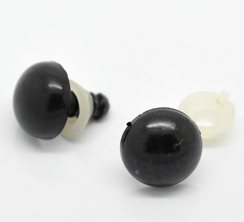 Bezpečnostní oči - černé 14mm, 1 pár