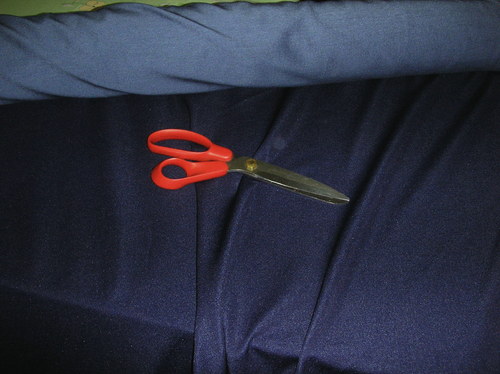Oboustranná elastická riflovina — foto 1