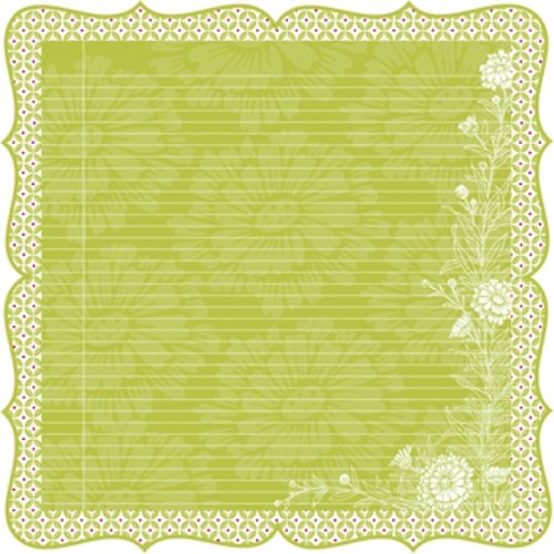 Green Floral Ledger