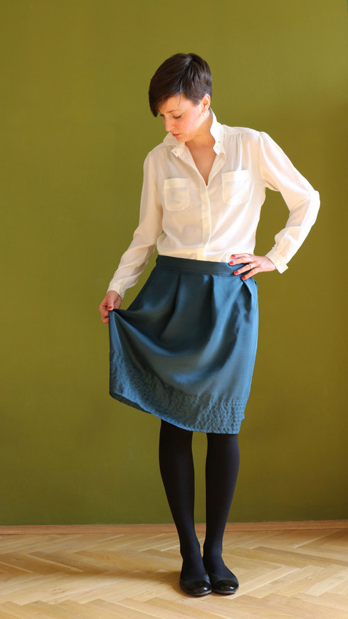 HELGA LUFT ~ hedvábná sukně — foto 1