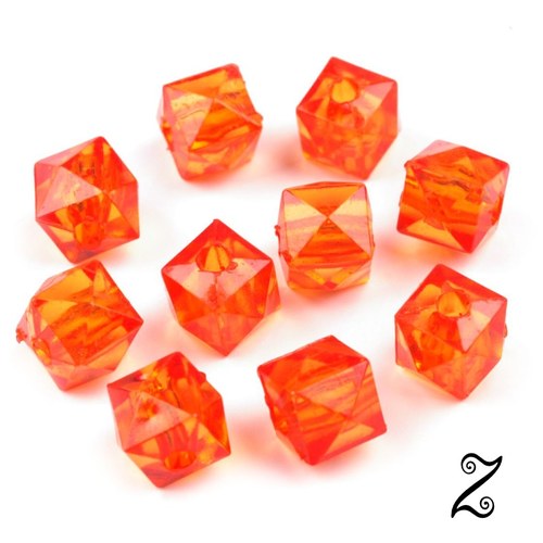 Kostka, oranžová reflexní, 7x7 (10ks)