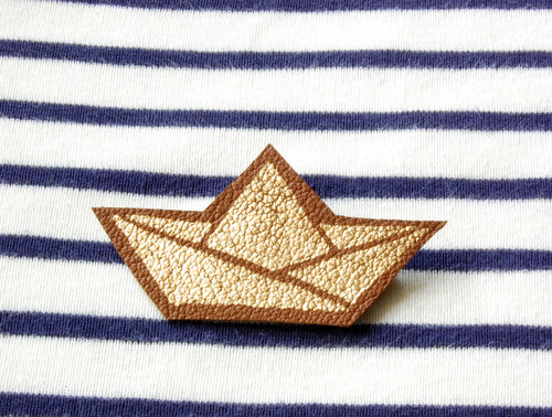 Brož "Origami boat" — foto 1