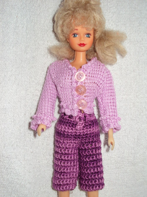 Háčkované kraťasy pro panenku Barbie I — foto 1