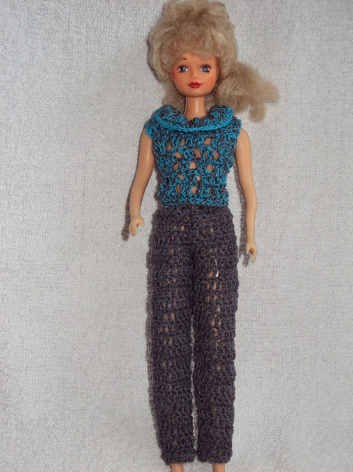Háčkované kalhoty pro panenku Barbie — foto 1