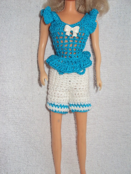 Háčkované kraťasy pro panenku Barbie II — foto 1