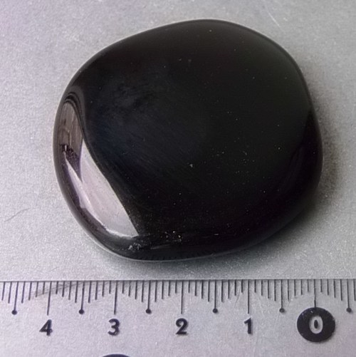 Obsidián stříbrný - placička 472 — foto 1