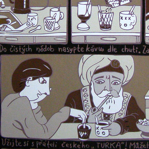 Pohled "turecká káva česká" dočerna — foto 1