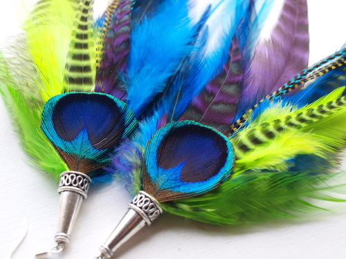 Extremely Peacock Earrings — foto 1