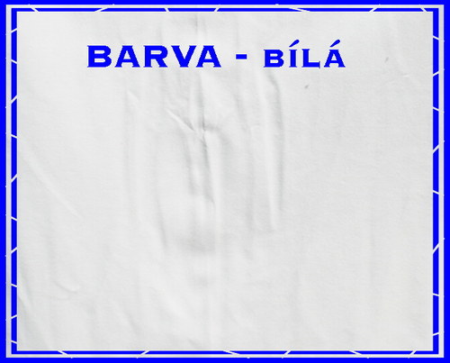 Samet - zbytek sametu - barva bílá 140x55 — foto 1