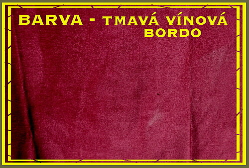 Samet - zbytek sametu - barva vínová 140x60 — foto 1