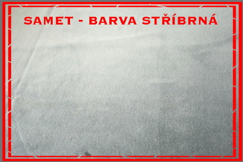 Samet - zbytek sametu - barva šedá 140x50 — foto 1