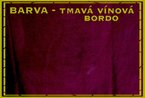 Samet - zbytek sametu - barva tmavá vínová 140x95 — foto 1