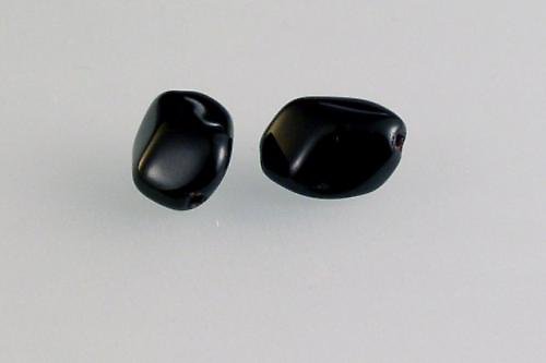 Mačkaná perla 9×6mm černá 20ks — foto 1