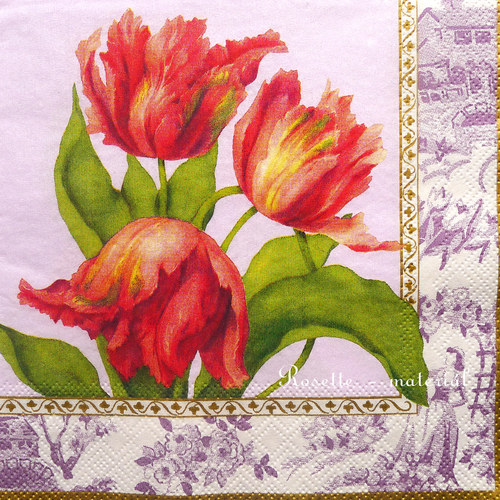 Tulipány červené - ubrousek velký — foto 1