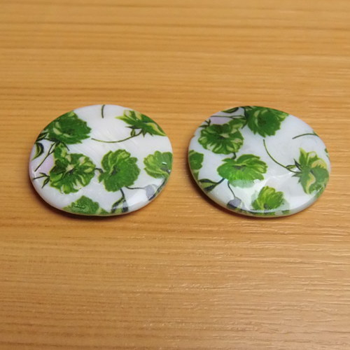 Perleťové placky 30 mm - 2 kusy