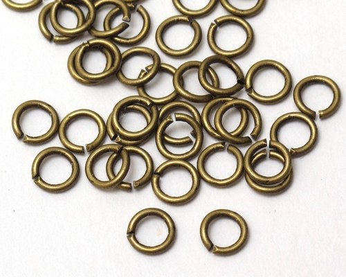 Spojovací kroužky 4 mm STAROBRONZ(50 ks)