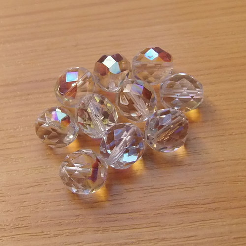 Ohňovky bílé 10 mm - AB efekt - 10 ks