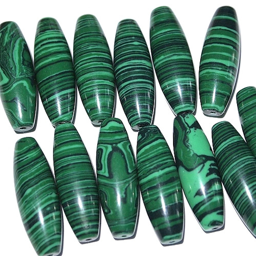 Malachit váleček 30x8mm — foto 1
