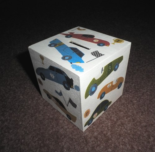 Dětská autíčková kasička 9 x 9 x 9 cm — foto 1