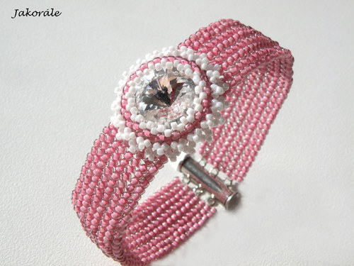 Swarovski náramek růžový — foto 1