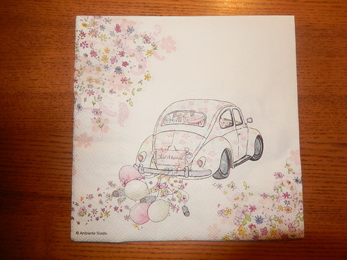 Ubrousek na decoupage - svatba