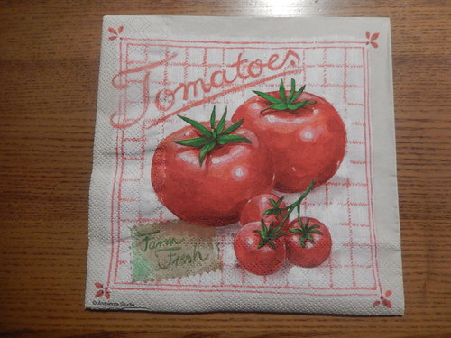 Ubrousek na decoupage - rajčata