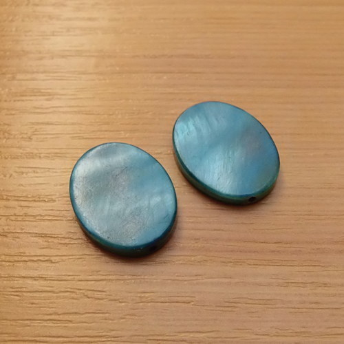 Perleťové oválky- 15 x 20mm - 2 kusy