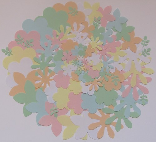 Papírové výseky - květy (pastel) — foto 1