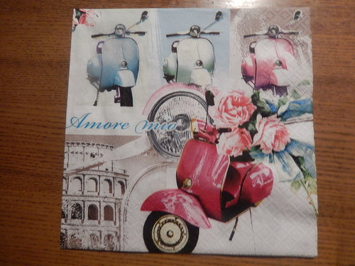 Ubrousek na decoupage - vespy