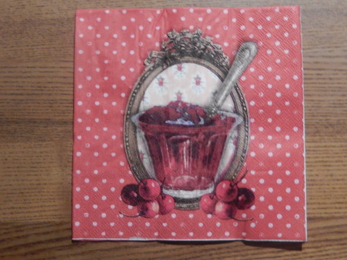 Ubrousek na decoupage - ovocný pohár