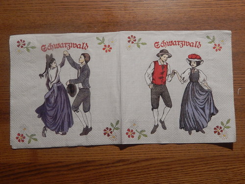 Ubrousek na decoupage - Schwarzwald
