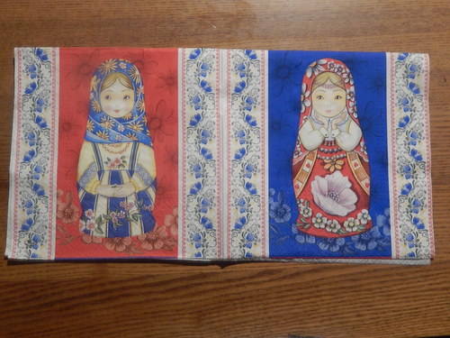 Ubrousek na decoupage - Matrjoška