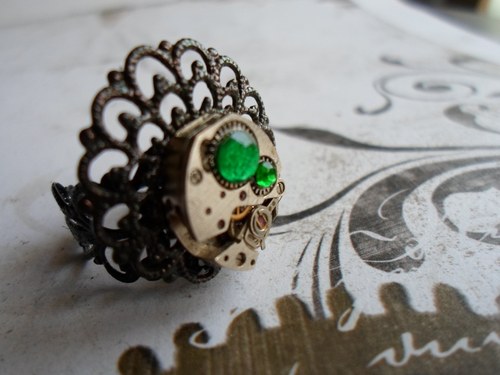 Steampunkový prsten — foto 1