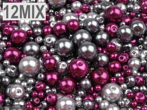 Voskované perly - mix 4-12 mm - 500g — foto 1