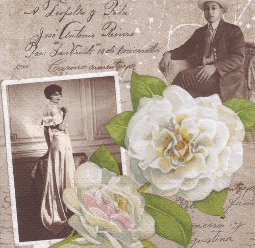 Ubrousek vintage - Mr and Mrs Martinez