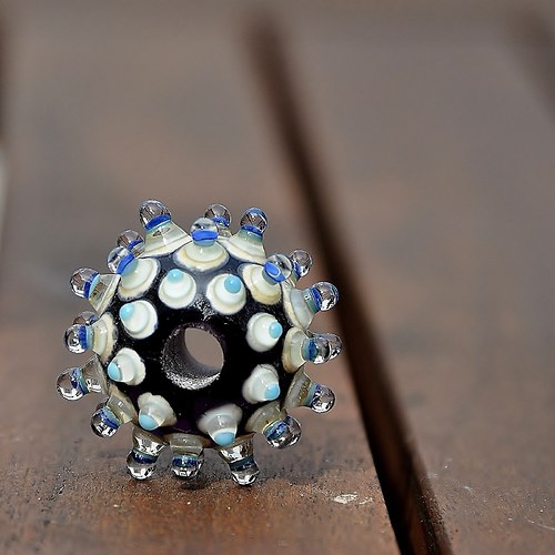 Big hole bead "Ježková" — foto 1