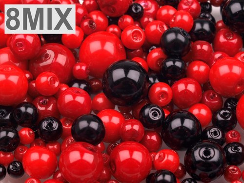 Voskované perly - mix 4-12 mm - 500g