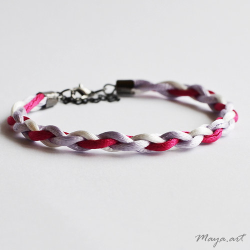 Fialovorůžový náramek "SIMPLE BRACELET" — foto 1