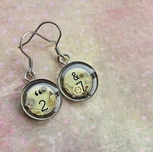 Old typewriter earings — foto 1