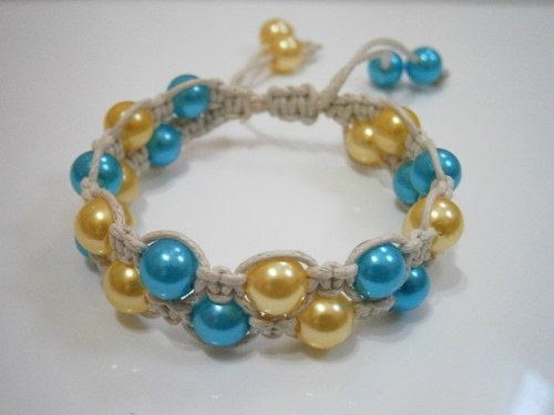 Náramek Shamballa dvojřadý