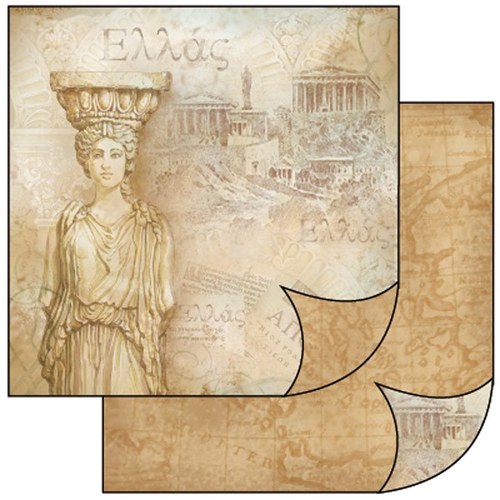 Oboustranný papír na scrapbook Řecko