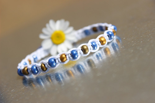 Náramek makramé/shamballa — foto 1