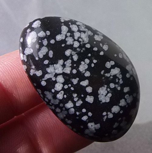 Obsidián vločkový - placka D530 — foto 1