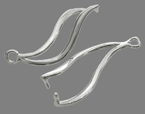 Šlupna minivlnka/ platina /26x9mm/ 2ks