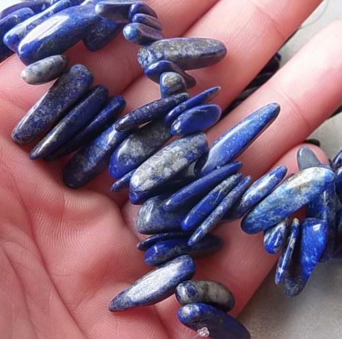 Lapis lazuli - zuby - 10 kusů — foto 1